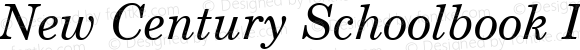 New Century Schoolbook Italic