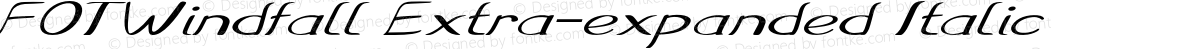 FOTWindfall Extra-expanded Italic