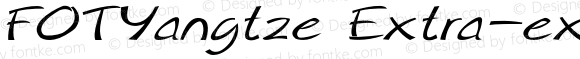 FOTYangtze Extra-expanded Italic