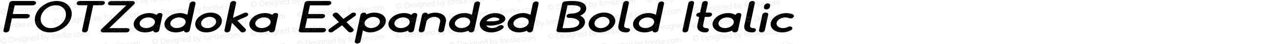 FOTZadoka Expanded Bold Italic