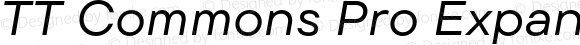 TT Commons Pro Expanded Normal Italic