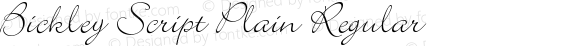 Bickley Script Plain Regular