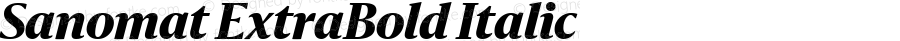 Sanomat ExtraBold Italic