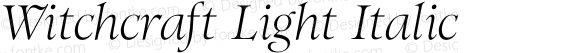 Witchcraft Light Italic