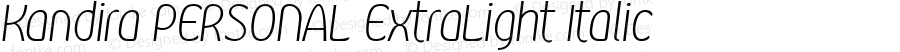 Kandira PERSONAL ExtraLight Italic