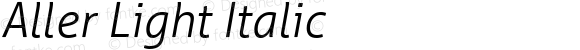 Aller Light Italic Version 1.010