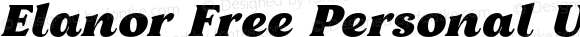 Elanor Free Personal Use Extra Bold Italic