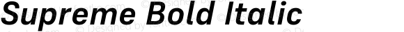 Supreme Bold Italic