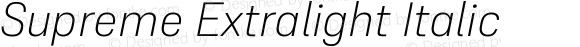 Supreme Extralight Italic