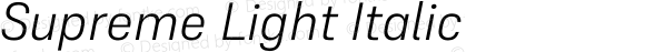 Supreme Light Italic