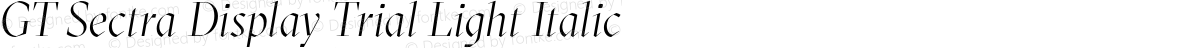 GT Sectra Display Trial Light Italic