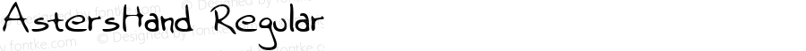AstersHand Regular The IMSI MasterFonts Collection, tm 1996 IMSI (International Microcomputer Software Inc.)