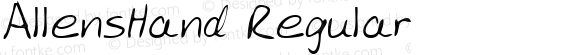 AllensHand Regular The IMSI MasterFonts Collection, tm 1996 IMSI (International Microcomputer Software Inc.)