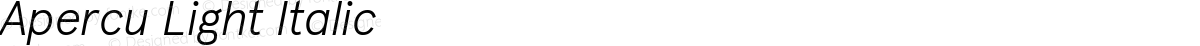 Apercu Light Italic