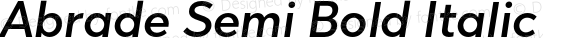 Abrade Semi Bold Italic