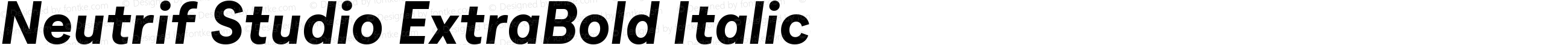 Neutrif Studio ExtraBold Italic