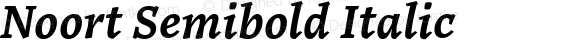 Noort Semibold Italic