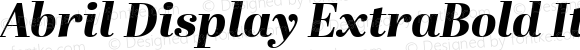 Abril Display ExtraBold Italic