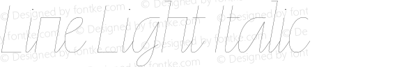 Line Light Italic