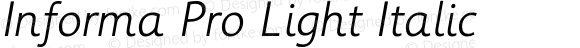Informa Pro Light Italic