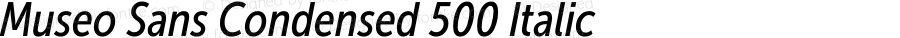 Museo Sans Condensed 500 Italic