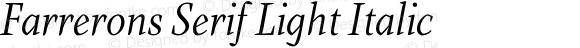 Farrerons Serif Light Italic