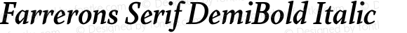 Farrerons Serif DemiBold Italic