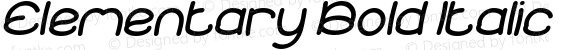 Elementary Bold Italic