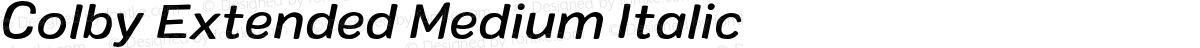 Colby Extended Medium Italic