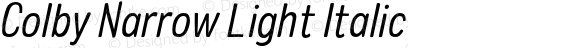 Colby Narrow Light Italic