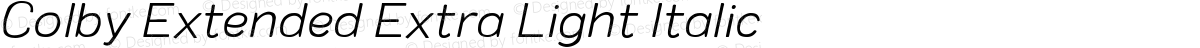 Colby Extended Extra Light Italic