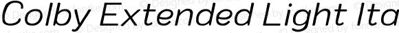 Colby Extended Light Italic