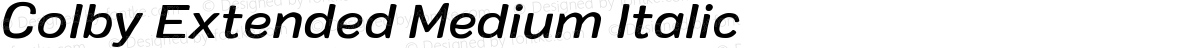 Colby Extended Medium Italic