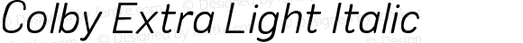 Colby Extra Light Italic