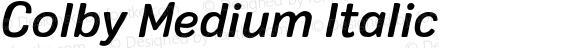 Colby Medium Italic