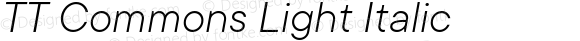 TT Commons Light Italic