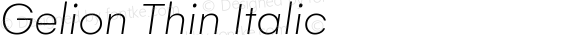 Gelion Thin Italic