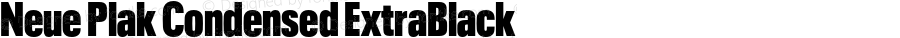 Neue Plak Condensed ExtraBlack