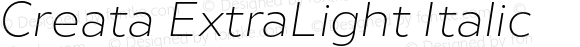 Creata ExtraLight Italic