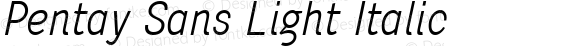 PentaySansLight-Italic