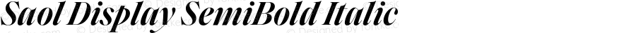 Saol Display SemiBold Italic