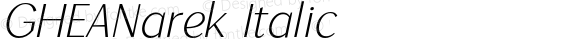 GHEANarek Italic