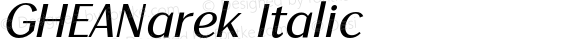 GHEANarek Italic