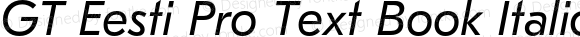 GT Eesti Pro Text Book Italic