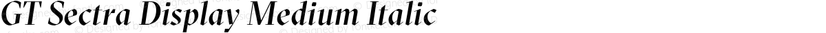 GT Sectra Display Medium Italic