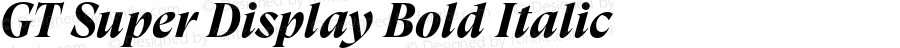 GT Super Display Bold Italic