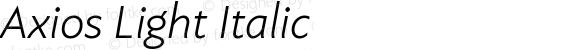 Axios Light Italic