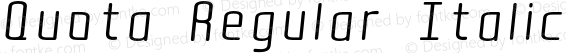 Quota Regular Italic