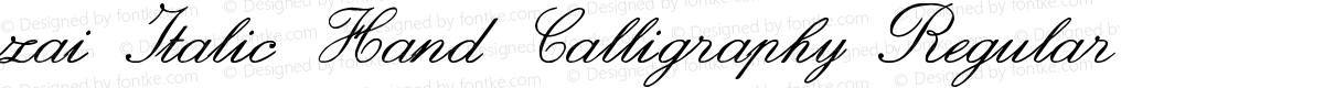 zai Italic Hand Calligraphy Regular