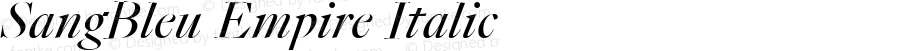 SangBleu Empire Italic